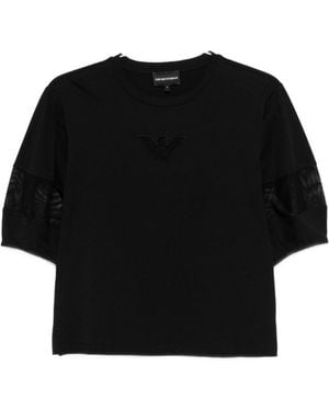 Emporio Armani Cotton Crewneck Sweater - Black