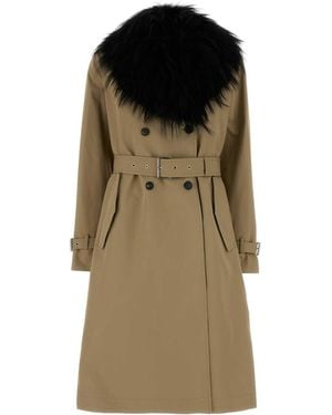 Fendi Soprabito Cotton Trench - Natural