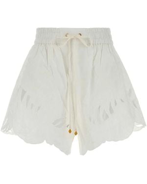 Zimmermann Poplin Mahon Shorts - White