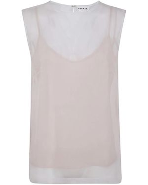 P.A.R.O.S.H. Semi Sheer T Shirt - Gray