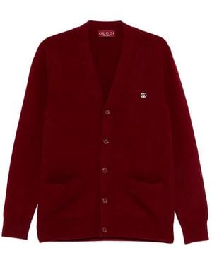 Gucci Long Sleeve Cardigan - Red