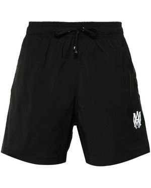 Amiri Mini Swim Shorts With Drawstring Waist - Black