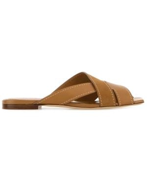Tod's Sand.Cuoio Flat 99L Fasce Incr. T - Brown
