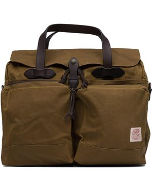 Filson 24 Hour Tin Briefcase Handbags - Brown