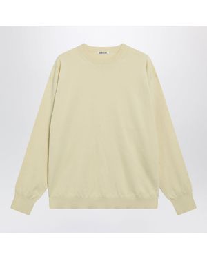 AURALEE Cotton Sweater - Natural