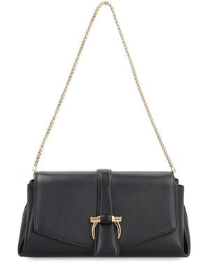 Ferragamo Leather Crossbody Bag - Black