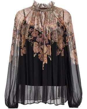 Zimmermann 'Illustration Billow' Blouse - Black