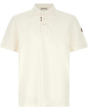 Moncler Logo Patch Polo Shirt - White
