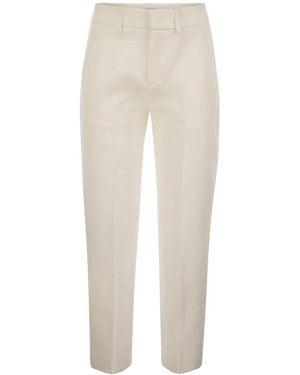 Dondup Loose Cropped Jersey Pants - White