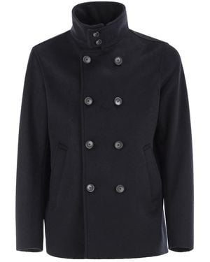 Herno Double-Breasted Jacket - Blue