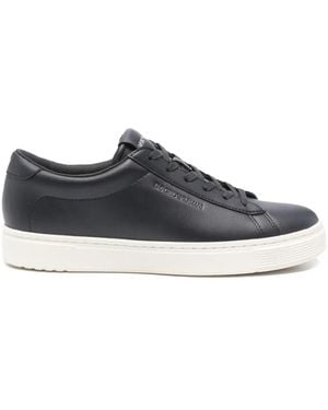 Emporio Armani Leather Trainers - White