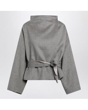 Frankie Shop Onelle Short Wool-Blend Coat - Gray