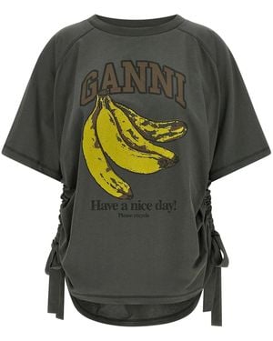 Ganni Banana' T-Shirt - Gray