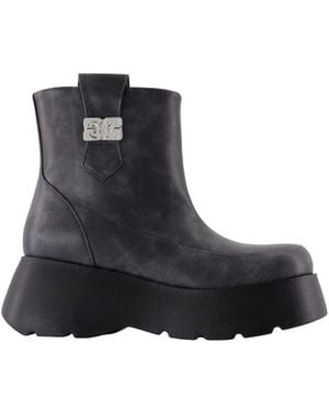 Ganni Kat Low Vintage Ankle Boots - Black