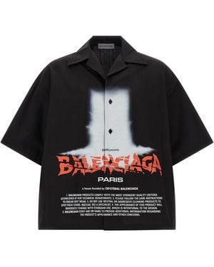 Balenciaga 'The Door' Bowling Shirt - Black