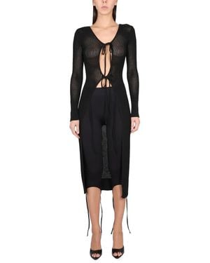 ANDREADAMO Andreadamo Long Perforated Jersey - Black