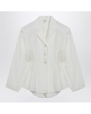 Chloé Ivory Silk-Blend Blouse - White