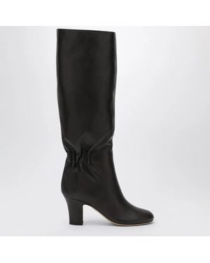 Ferragamo Ruched Boots - Black