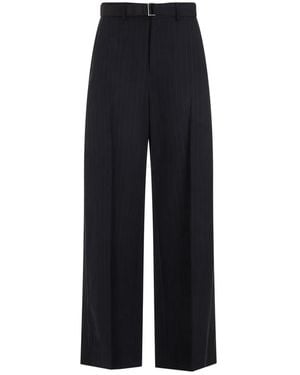 Sacai Chalk Stripe Vest in Black | Lyst