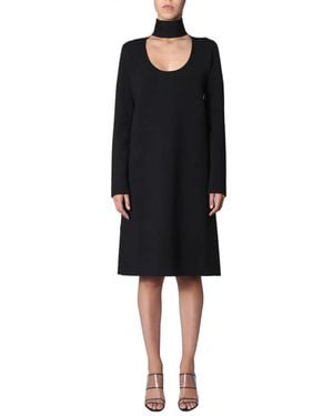Bottega Veneta High Neck Dress - Black