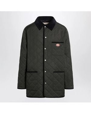 Valentino Quilted Jacket With Vlogo Patch - Black