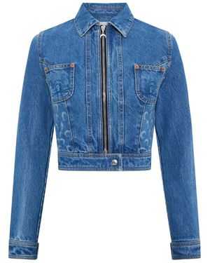 Marine Serre Denim Cotton Jacket - Blue