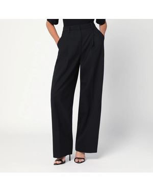 THE LATEST Thelatest Wide-Leg Wool Blend Trousers - Black