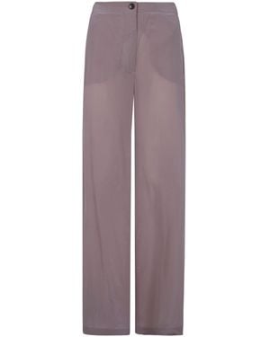 Seventy Mixed Silk Sand Wash Pants - Purple