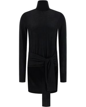 TOTEME 'Double-Sleeve' Turtleneck Sweater - Black
