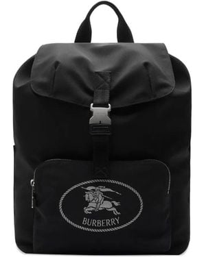 Burberry Orkney Flap Backpack - Black
