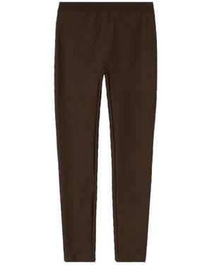 Gucci Jacquard Leggings - Brown