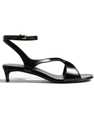 KHAITE Liria Sandals With Ankle Strap - Black