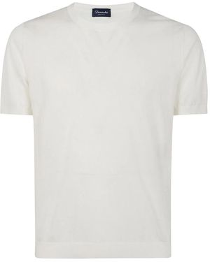 Drumohr Short Sleeves Round Neck T-Shirt - White