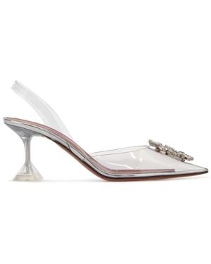 AMINA MUADDI Transparent Pvc Begum Court Shoes - White