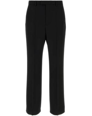 Valentino Virgin Wool Trousers - Black