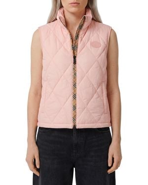 Burberry Cheswick Packable Quilted Gilet - Pink
