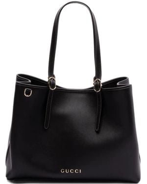Gucci Medium Gg Emblem Tote Bag - Black