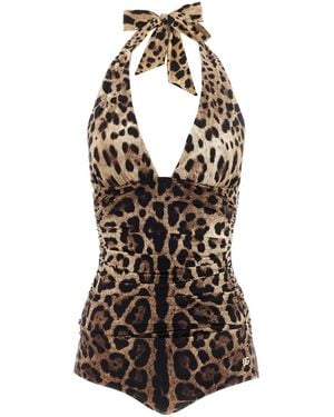 Dolce & Gabbana Dolce & Gabbana 'Leopardo' One-Piece Swimsuit - Black