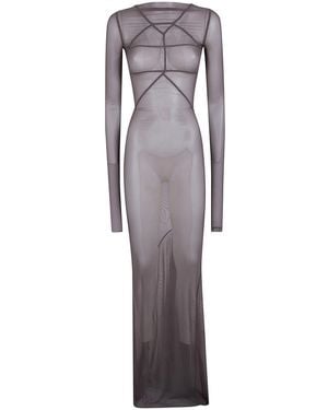Rick Owens "Temple Gown" Long Dress - Grey