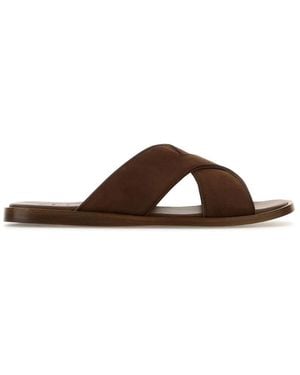 Church's Suede Oriyah Slippers - Brown