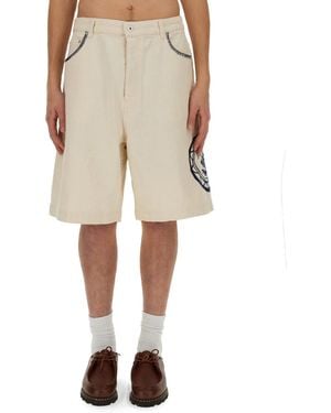 Drole de Monsieur Cotton Bermuda Shorts - Natural