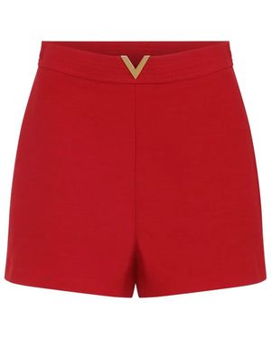 Valentino Wool Bermuda - Red
