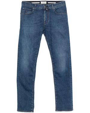 Jacob Cohen Pant 5 Pkt Slim Fit With Zipper Ba - Blue