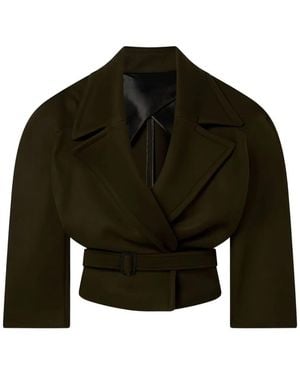 Stella McCartney Dark Wool Coat - Black