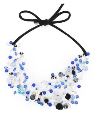 Maria Calderara "Beans Cosmos" Necklace - Blue