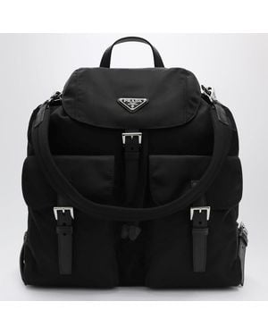Prada Large Renylon Backpack - Black