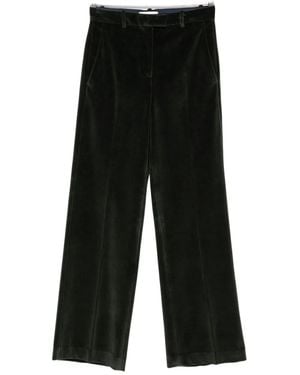 Circolo 1901 Cotton Wide-Leg Pants - Black