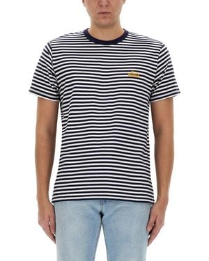 Woolrich Striped T Shirt - Blue