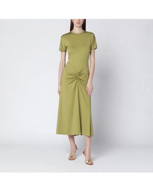 Victoria Beckham Blaire Dress With Gathered Waist - Green