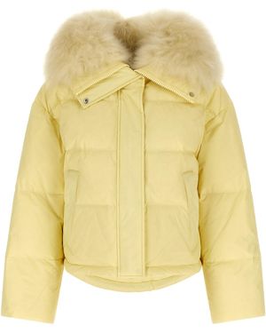 Army by Yves Salomon Fur Insert Down Jacket - Yellow